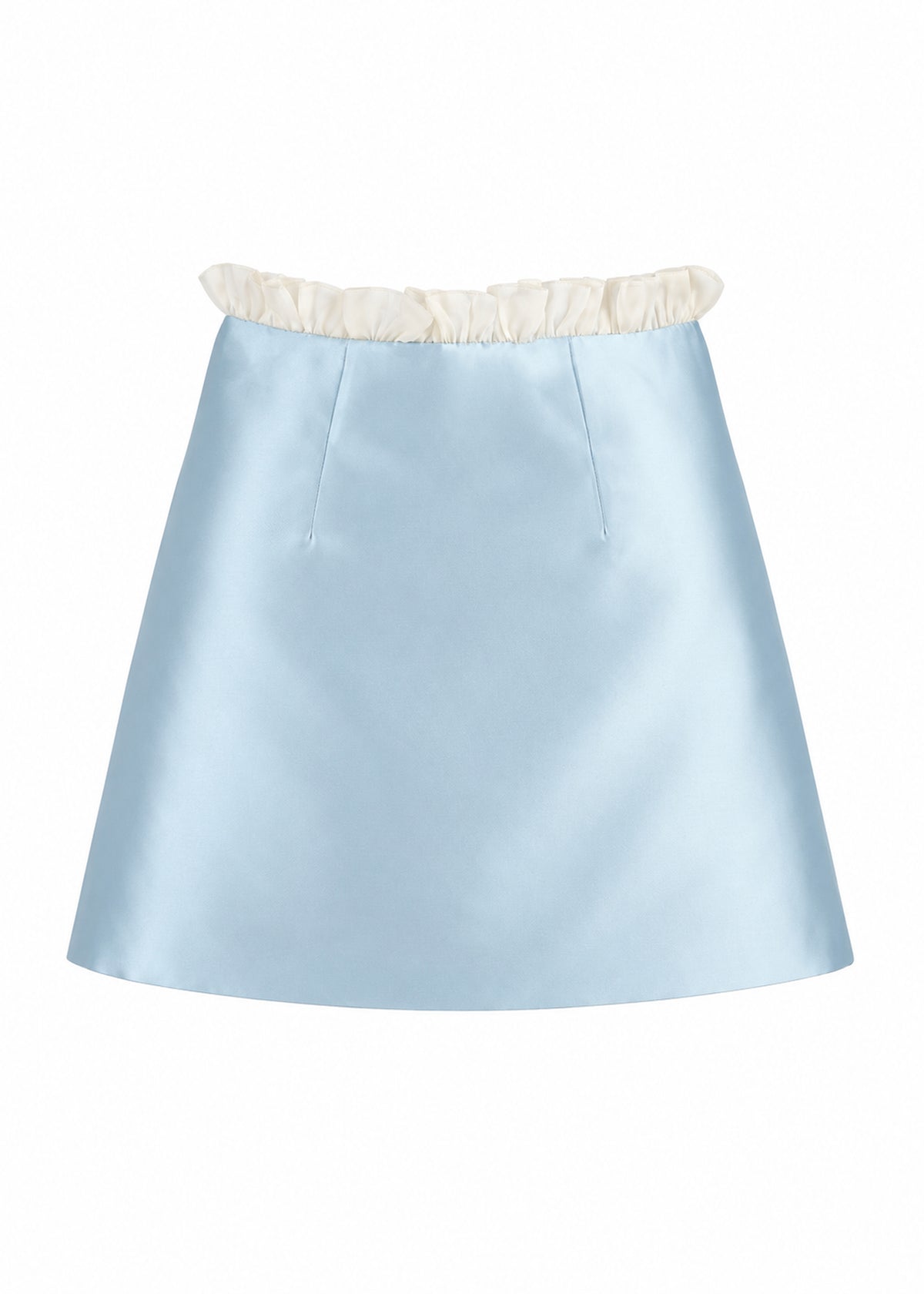 Mini Skirt With Ruffled Waistband