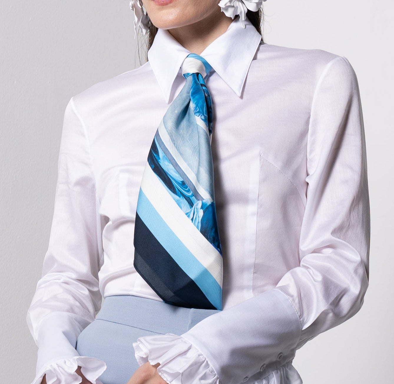 Cerulean Love Lattice Scarf