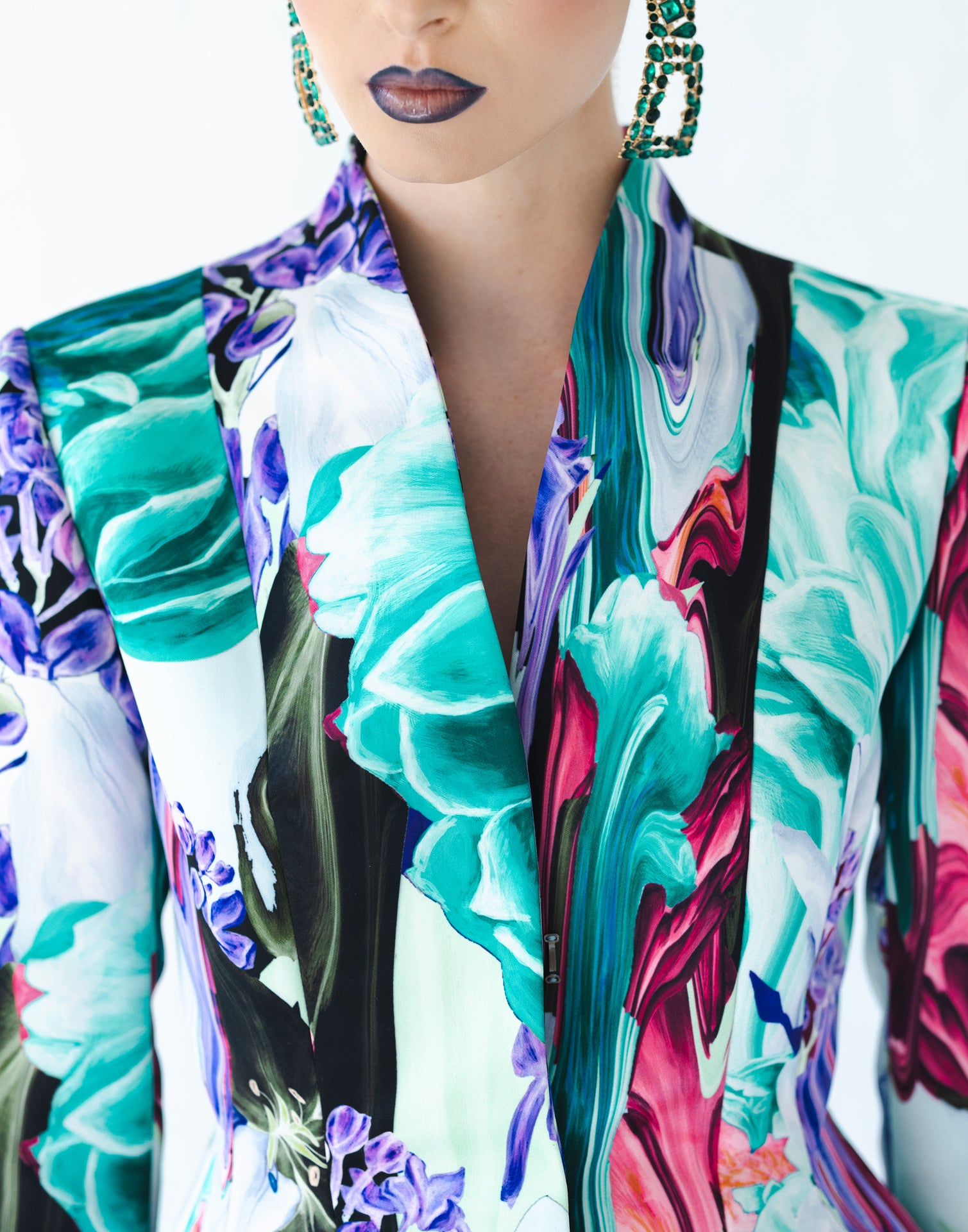 Melted Flora Blazer