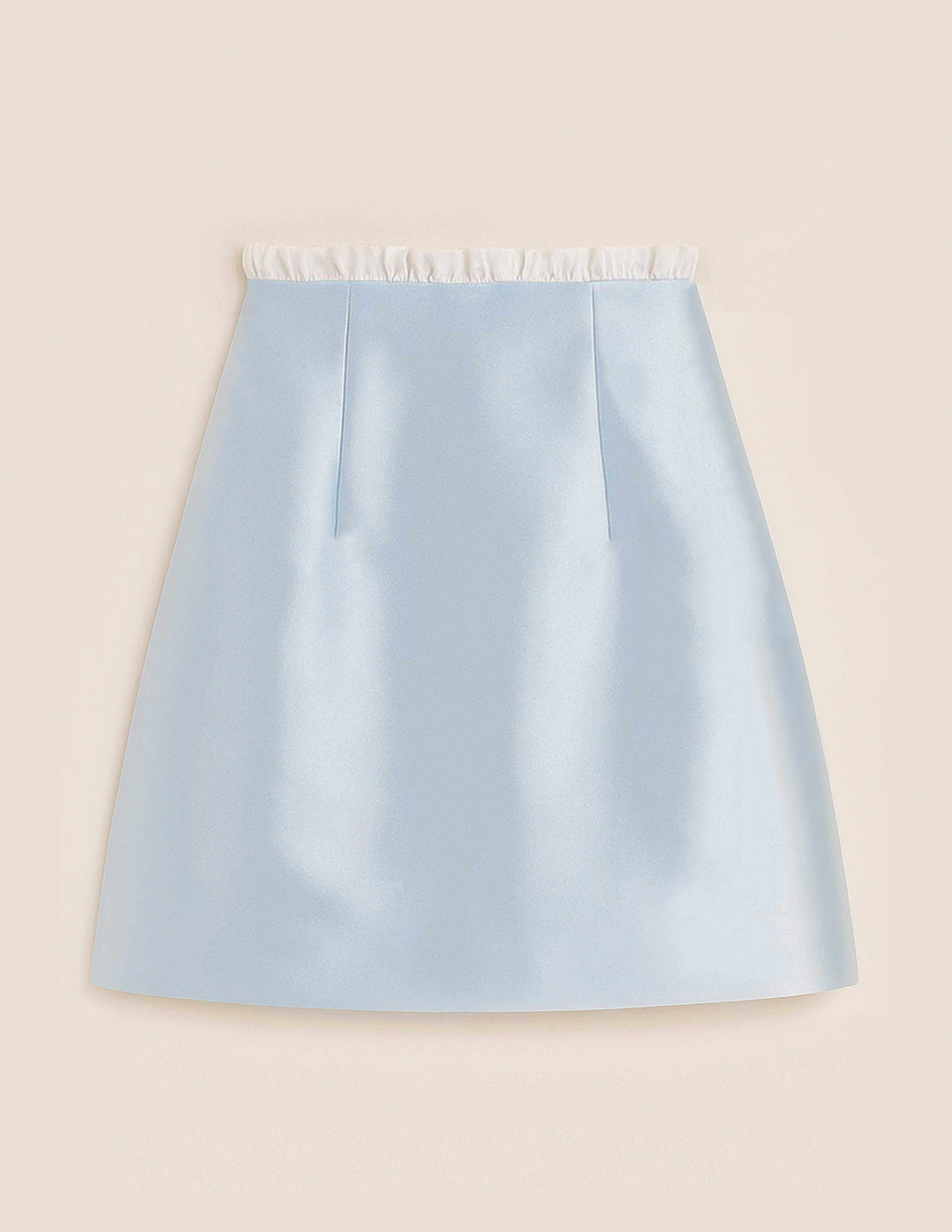 Mini Skirt With Ruffled Waistband