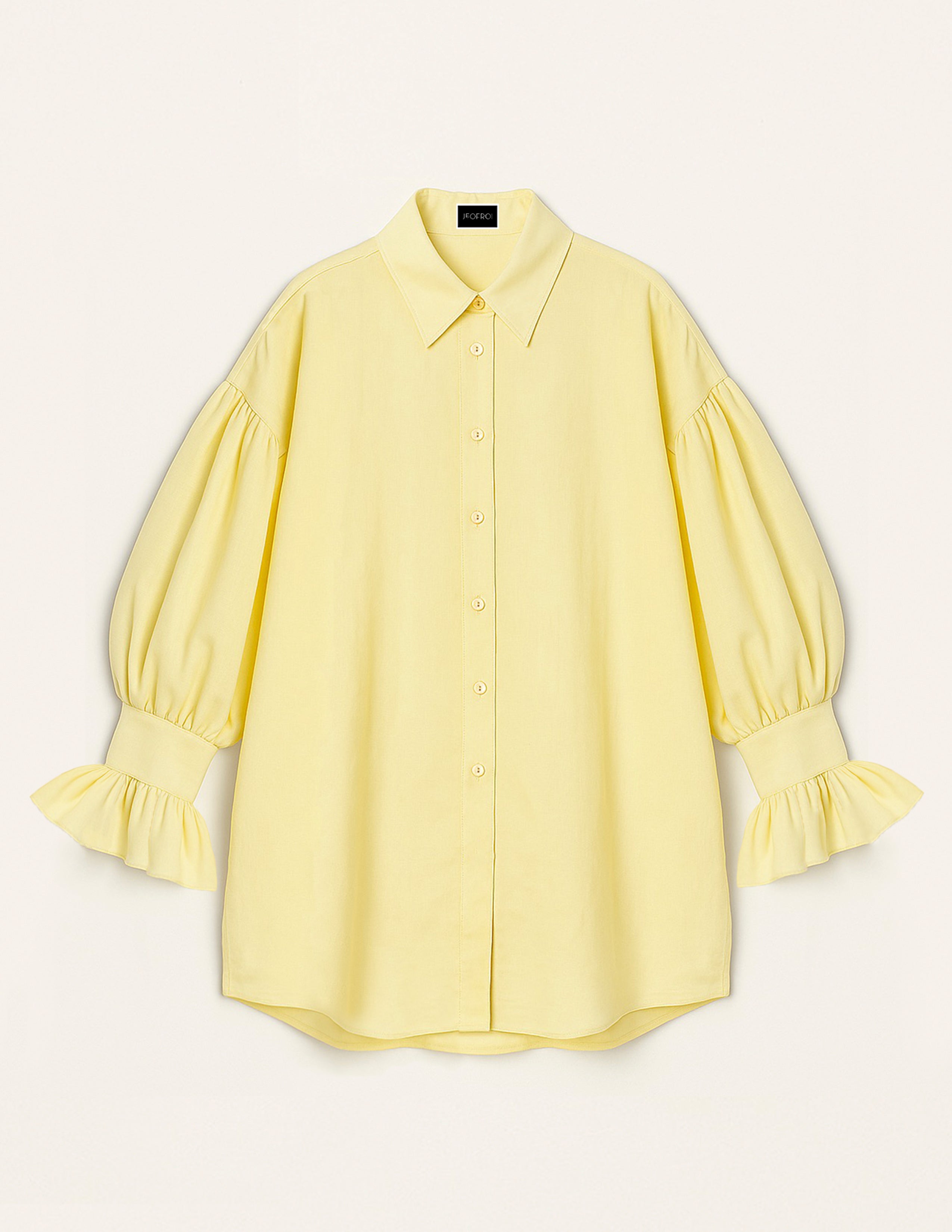 Bishop Sleeve Ruffled Cuff Blouse