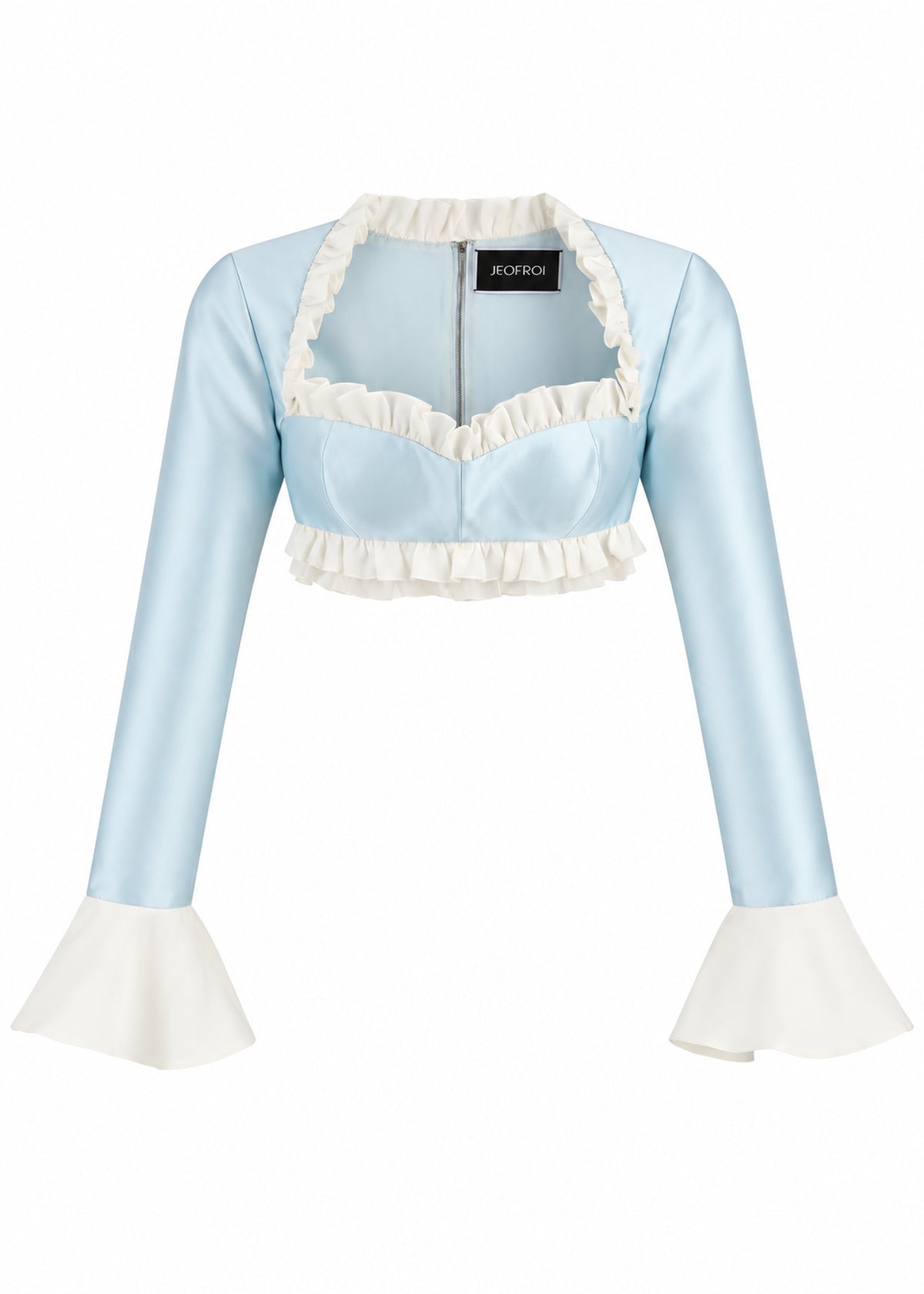 Ruffle Trimmed Crop Top