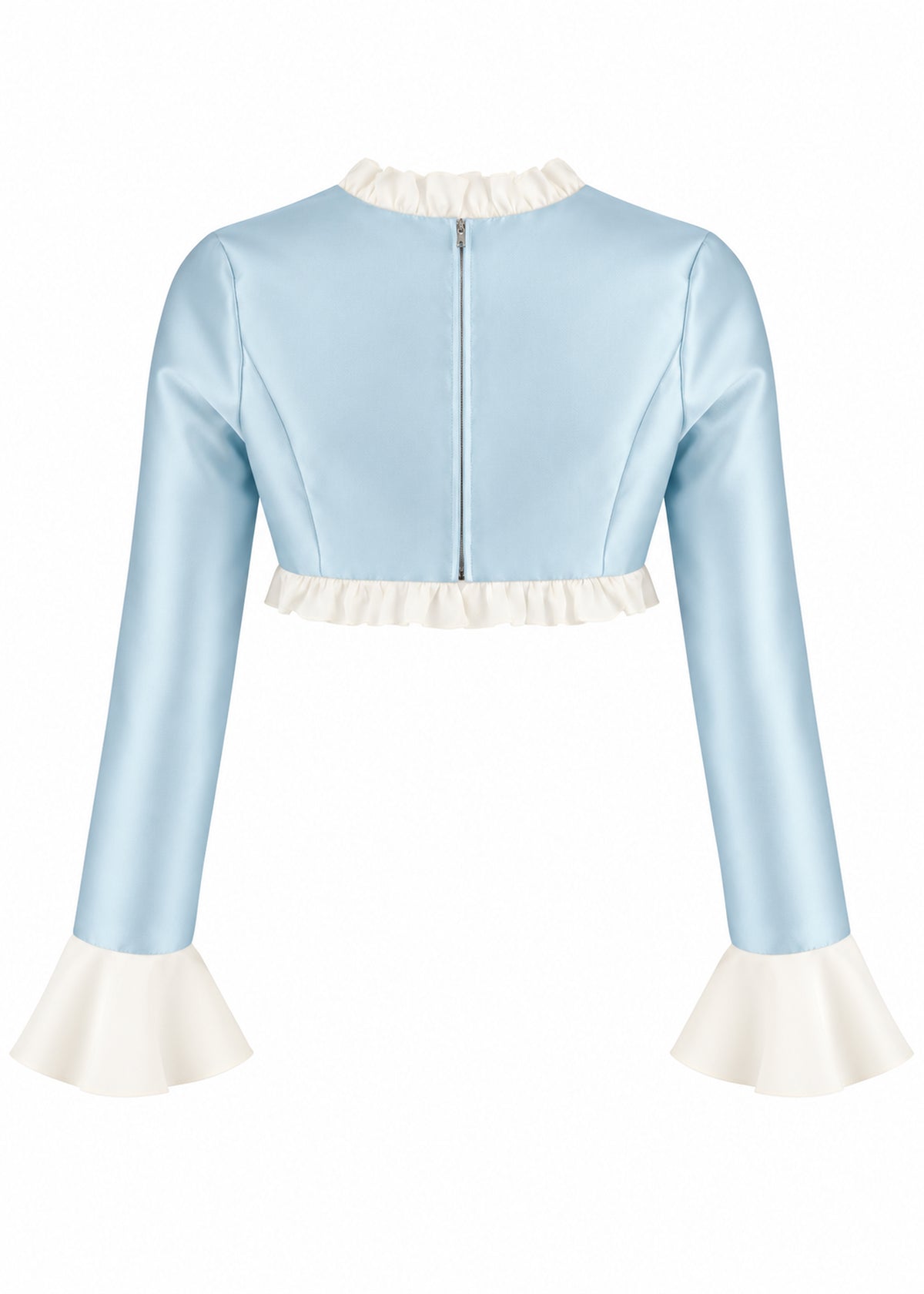 Ruffle Trimmed Crop Top