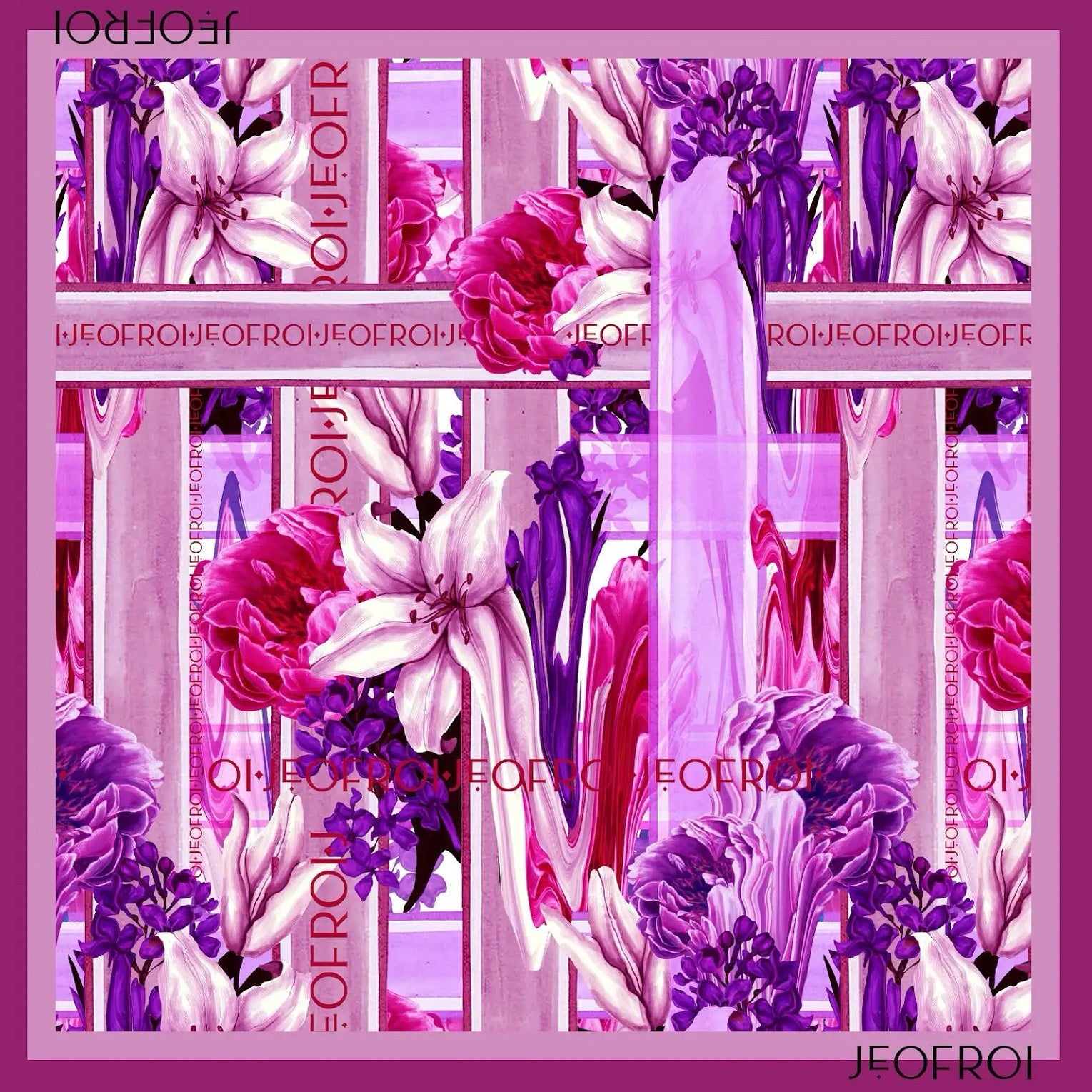 Fuchsia Love Lattice Scarf