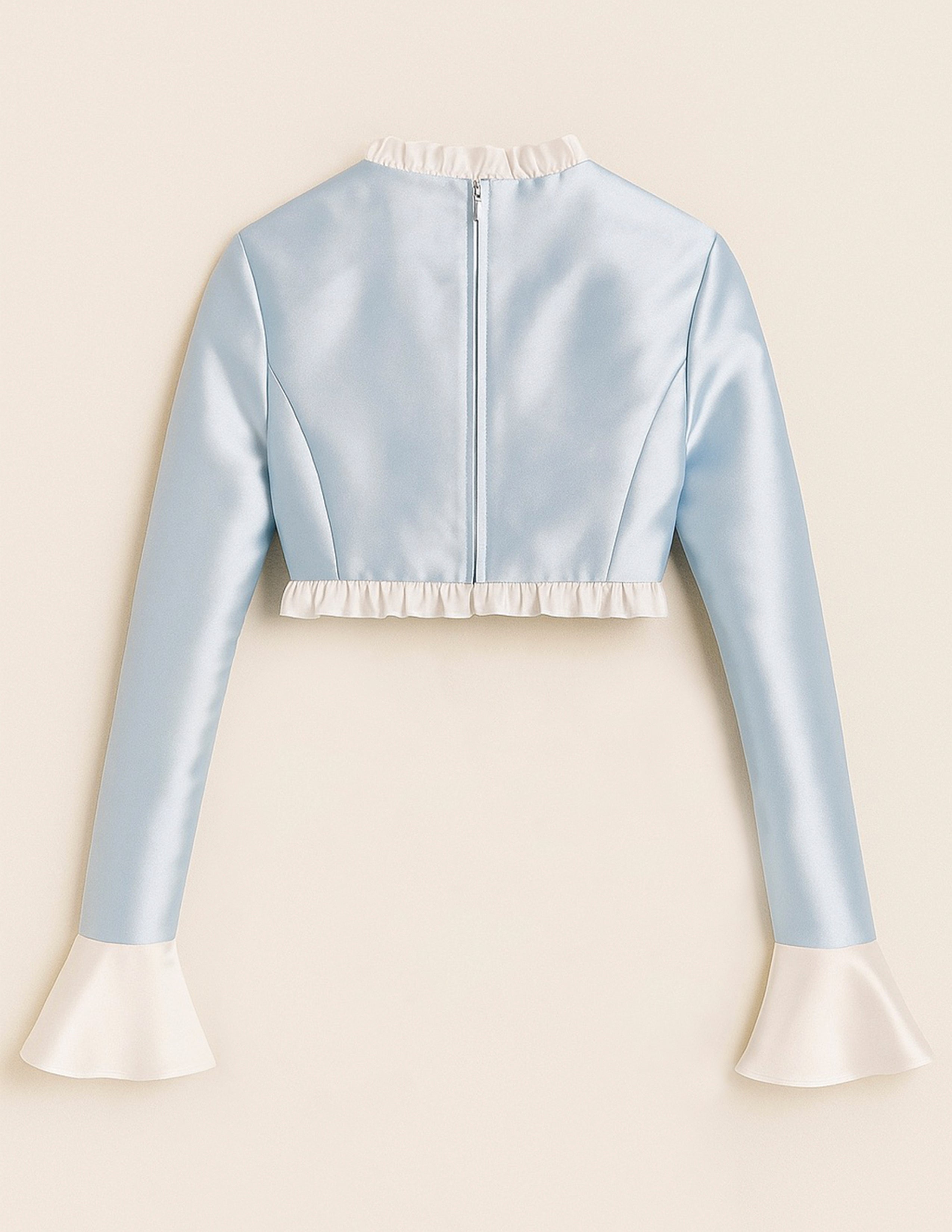 Ruffle Trimmed Crop Top