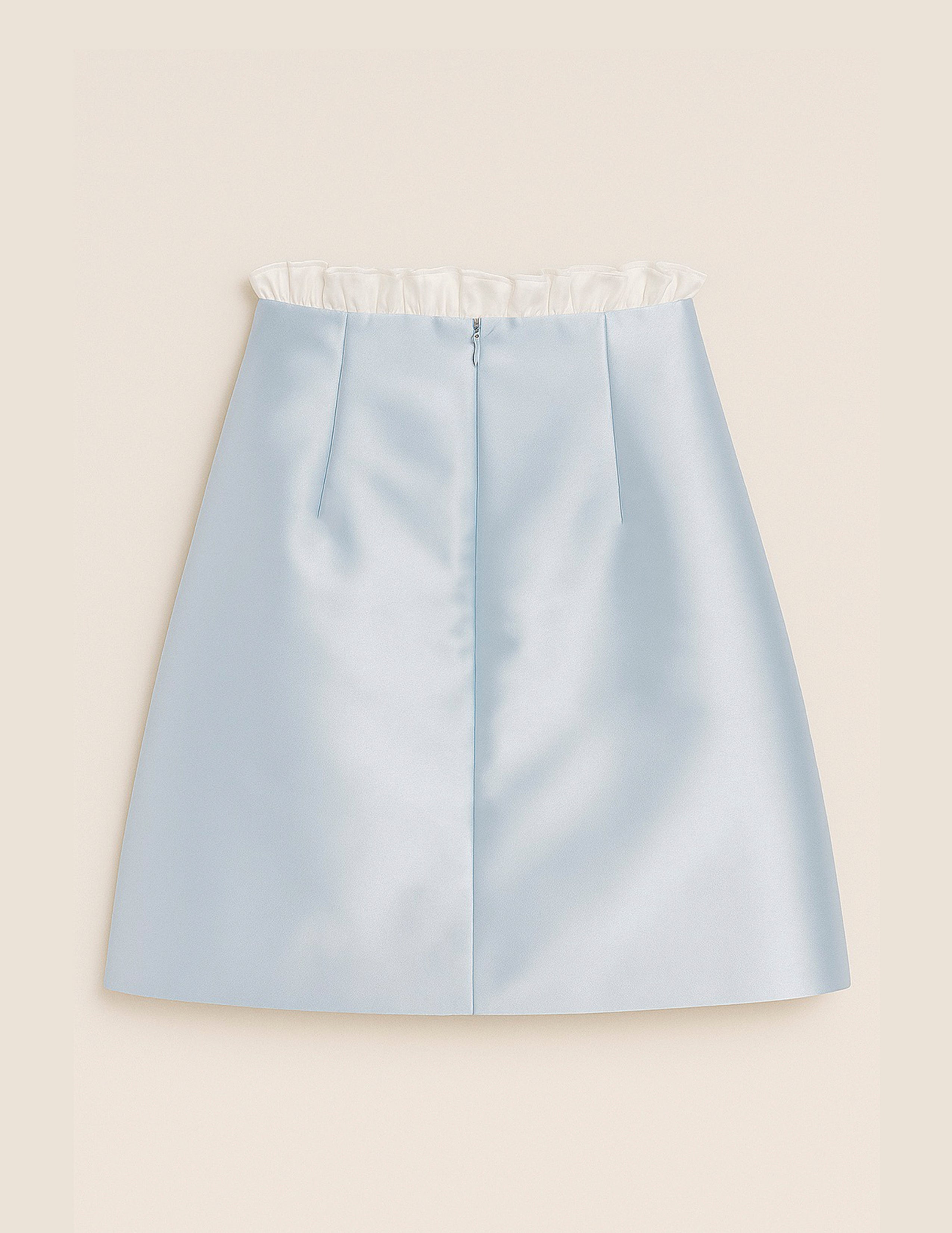 Mini Skirt With Ruffled Waistband