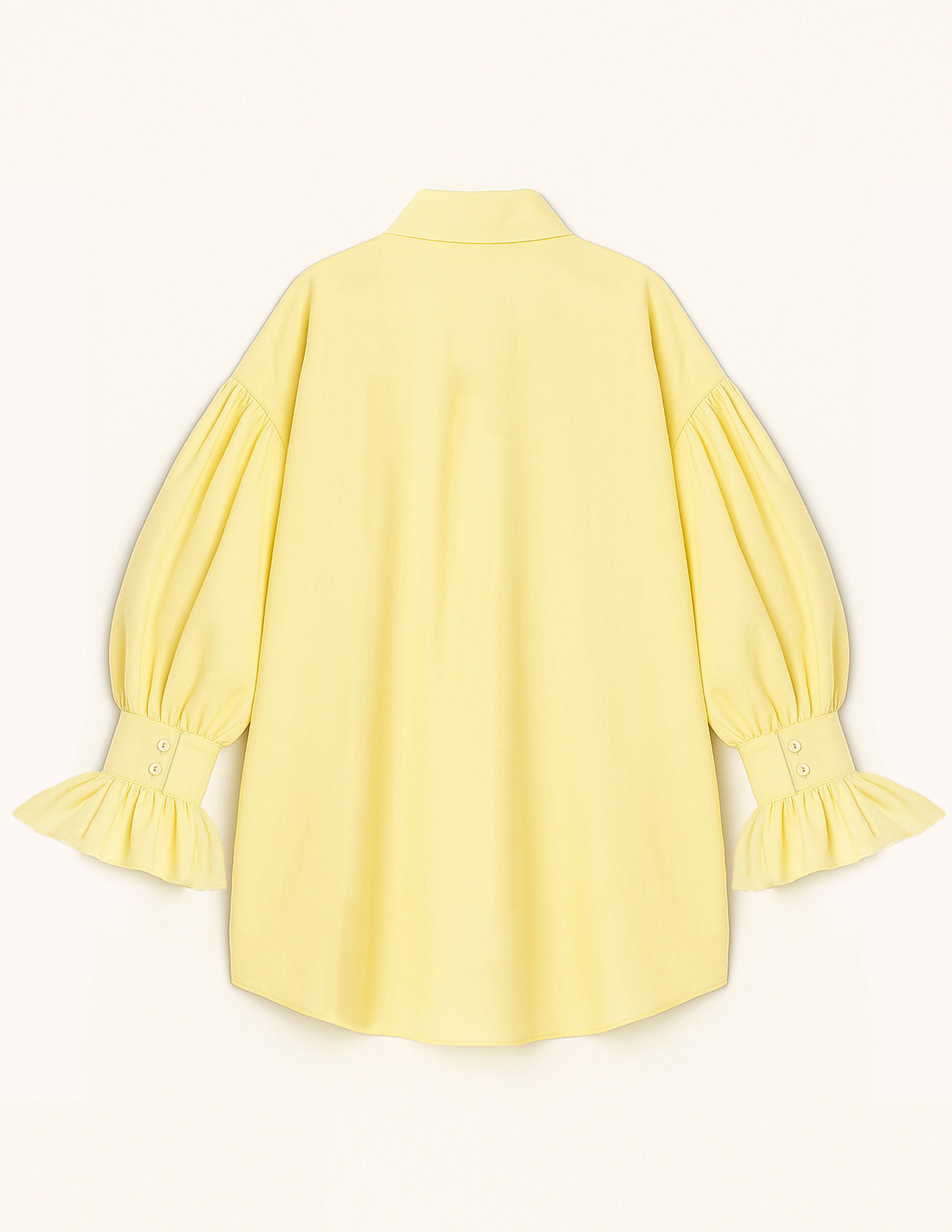 Bishop Sleeve Ruffled Cuff Blouse